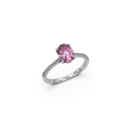 Pink Oval Silver Promise