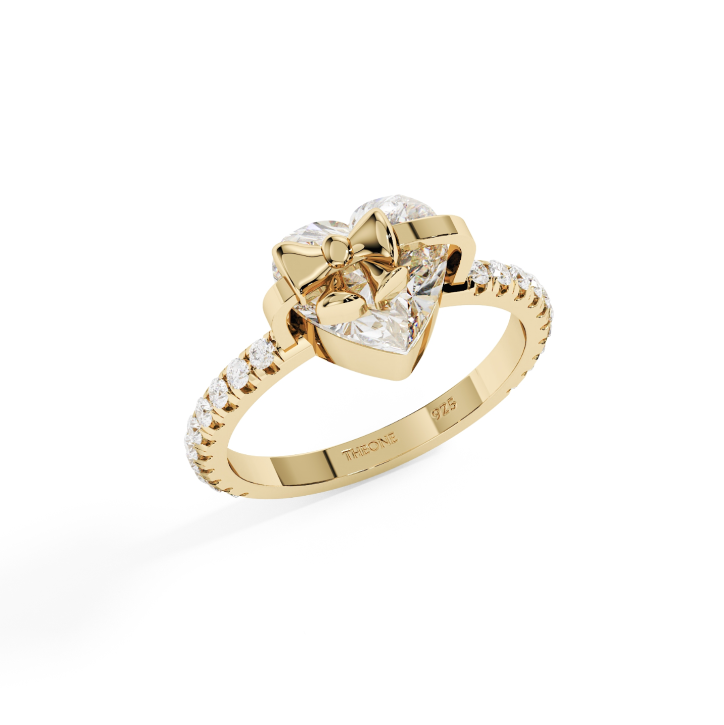 Bow Gold Heart